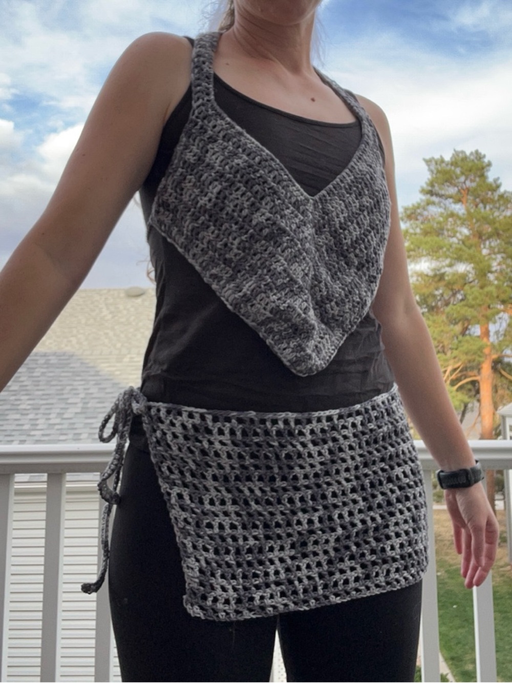 Crochet swim cover up set